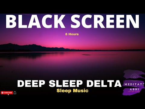 Sleep Music 528 hz miracle tone Black Screen 8 hours I Chakra Balancing music Solfeggio frequencies