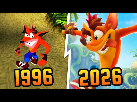 Evolution of Crash Bandicoot (1996-2025)