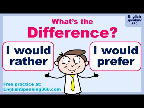 WOULD RATHER vs WOULD PREFER | What is the Difference?