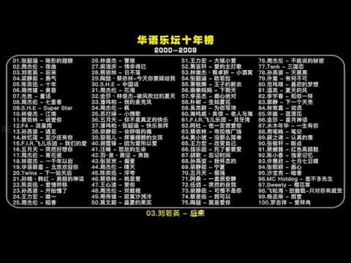 华语乐坛2000 2009黄金十年top100首。 带你来到那个神仙打架的年代。#华语乐坛巅峰 #华语乐坛天花板 #华语金曲#华语经典