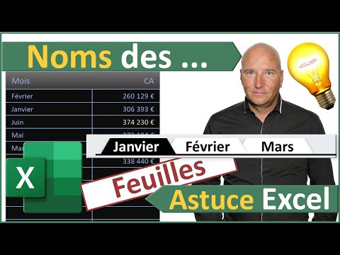 Lister les noms des feuilles par calcul Excel