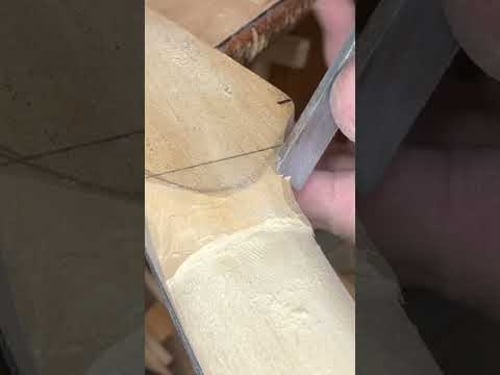 Carving a guitar neck transition #guitar #woodworking