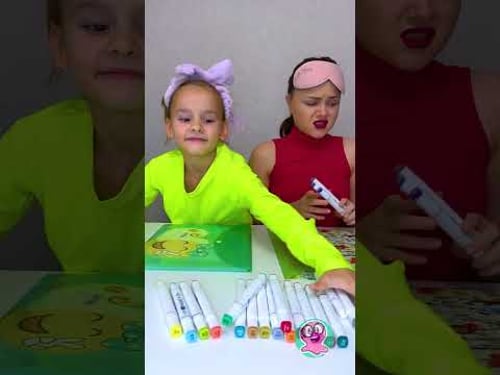 Tantangan Melukis dengan Mata Tertutup yang Gila! π€ͺ Ini LUCU BANGET! π #Seni