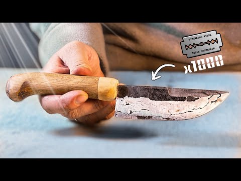 НОЖ из 1000 БРИТВЕННЫХ ЛЕЗВИЙ! - ковка
