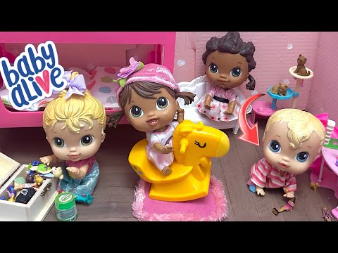 NEW Baby alive crib life dolls Morning routine ☀️ and Afternoon routine compilation videos 1 hour