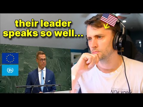 American reacts to Finland Presidents Inspiring, Powerful UN Speech