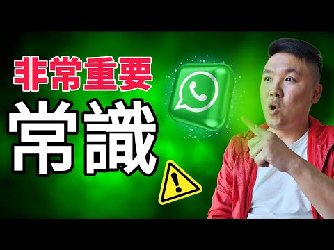 「whatsapp 教學」:有一個好重要設定一定要去開,必須要睇!