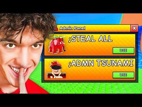 Using ADMIN PANEL To Troll YouTuber!! (Escape Tsunami For Brainrots)