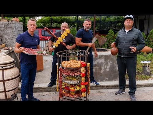 МЯСНОЙ ЭКСТАЗ в ТАНДЫРЕ! ПЯТЬ видов МЯСА Цесарка, кролик, говядина, баранина. Мясное ассорти ENG SUB