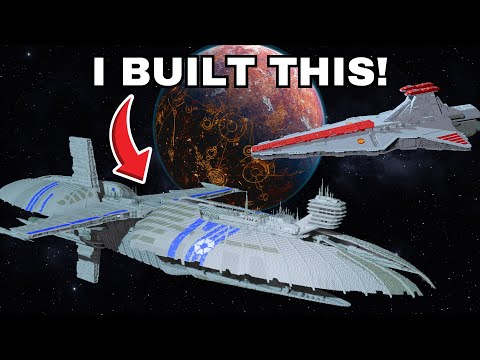 I Built a Star Wars SPACE BATTLE in Minecraft