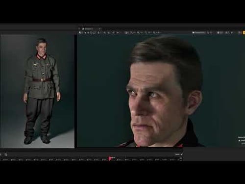 Metahuman Cristoph Waltz test Rigged Clo (WIP)