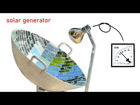 I make solar generator from a mirror pan wok