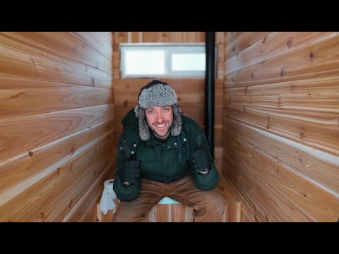 -4°F | Outhouse Gets Cedar Siding and Heater in SUB-ZERO Temperatures | Alaska Off-Grid | ASMR