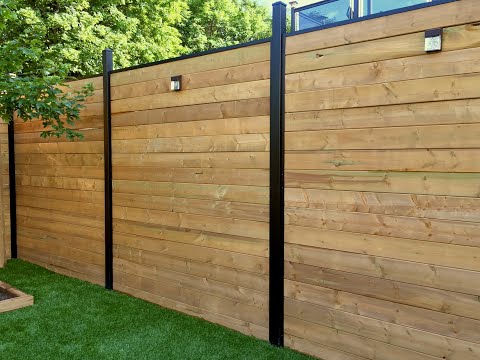 SLIPFENCE Horizontal Wood and Aluminum 6ft. installation video