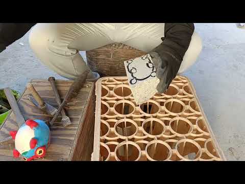 石工見習いのカエル🐸作りパート1 墨出しから荒取り