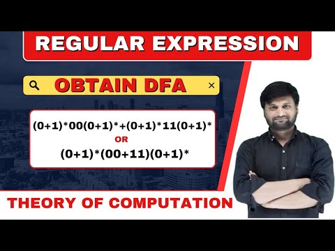 Obtain DFA from Regular Expression| Equivalence between RE and FA | TOC | FLAT