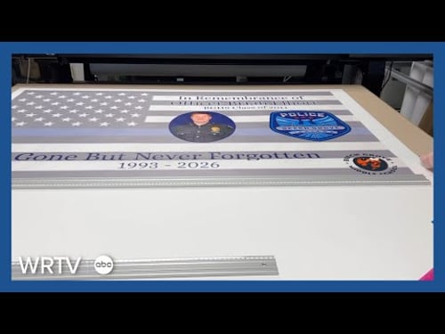 Beech Grove students honor fallen Officer Brian Elliott with a tribute banner