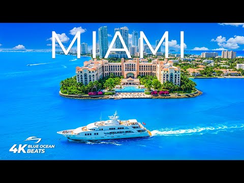 Miami 4K – Luxe Yacht on South Beach Waters, Deep House Chill Music & Ocean Breeze