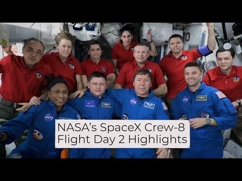 NASA's SpaceX Crew-8 Flight Day 2 Highlights