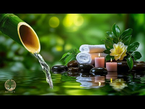 Relaxing Sleep Music + Bamboo Water Fountain 🌿 Meditation Music, Stress Relief Music, Calm the Mind