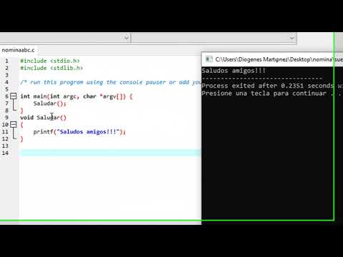 Funciones externas en Lenguaje C.