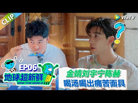 【地球超新鲜CLIP】:金靖刘宇宁忽悠陈星旭喝难喝的汤!没想到陈星旭全部喝完还说很好喝!#刘宇宁 #龚俊 #陈赫 #李乃文 #孙红雷
