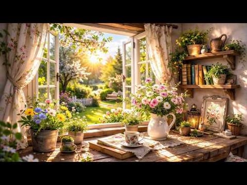 Open Window in Bloom πΏ Soft Birdsong for Calm Work and Quiet Moments