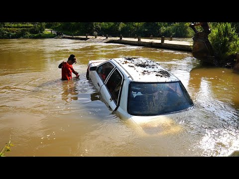 Full Video: Talented Young Girl Revives Mercedes Swept Away By Floodwaters