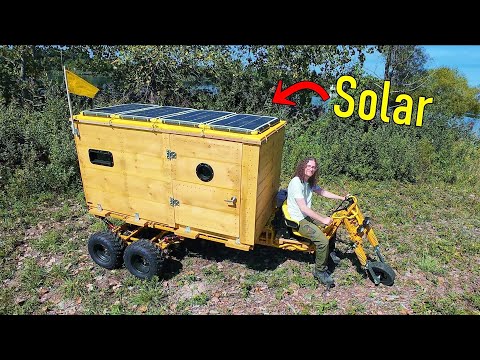 UPGRADING The Electric Motorcycle Camper - DIY Build + Overnight Adventure