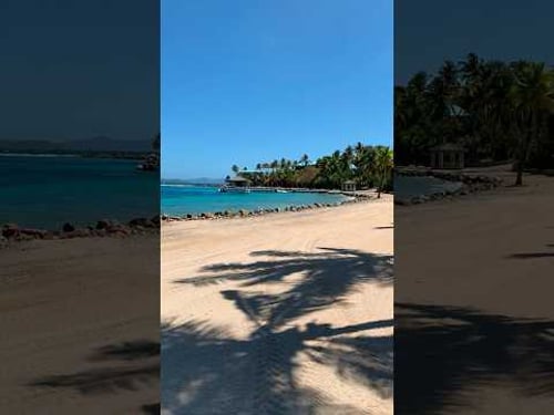 Jeffrey Epstein showing his beach on Epstein Island