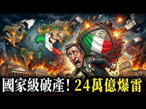 【廣東話/ 粵語】💥24萬億債務炸彈!意大利經濟真實崩盤內幕,這場危機如何隨時引爆全球?