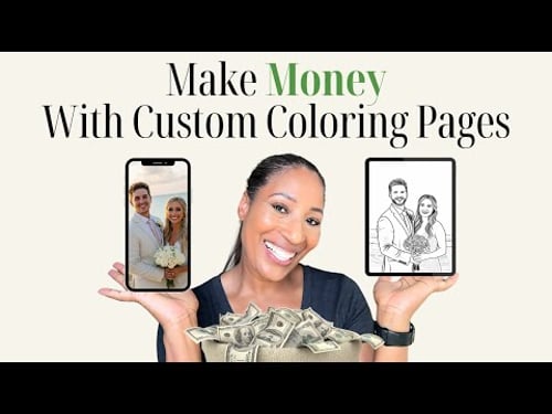 AI Turns Photos into Sellable Coloring Pages on Etsy!