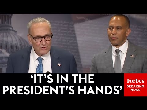 FULL BRIEFING: Schumer And Jeffries Face Reporters With Hours To Go Until Government Shutdown