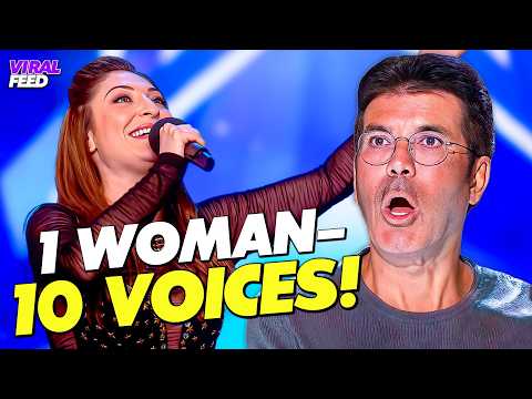 1 Woman Impersonates OVER 10 Famous Singers on BGT! (Nicki Minaj, Britney Spears & MORE!)
