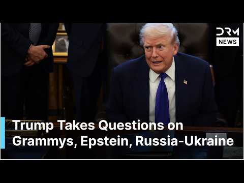 BREAKING NEWS: Trump Takes Questions on Epstein, Grammys, Trevor Noah, Russia-Ukraine & Iran | AC1G