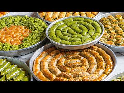 Legendary Delicious and Crispy Turkish Baklava | Turkish Street Foods