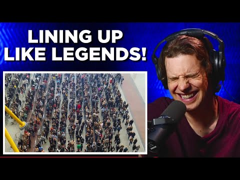 American Reacts to Extreme British Queuing!