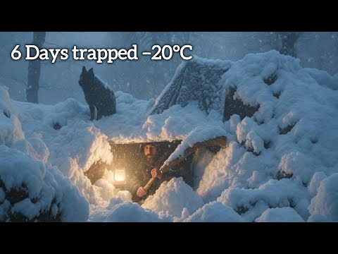6 Days Trapped Under a Rock in Deadly Snowstorm –20°C | Extreme Winter Survival