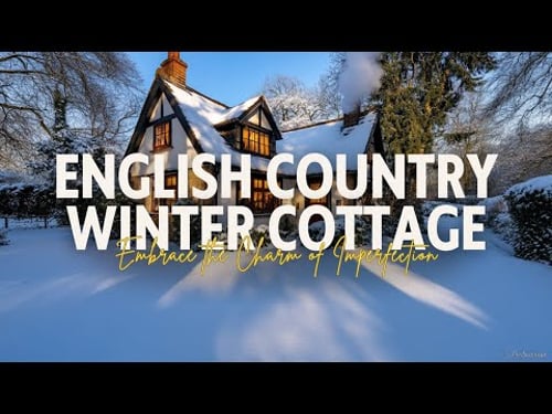 Rustic English Country Winter Cottage Cozy Ideas : Embrace the Charm of Imperfection