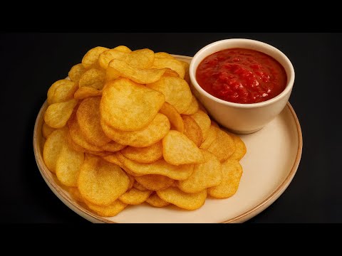 Super knusprige Kartoffel chips! Ihr werdet euch in diese Soße verlieben!