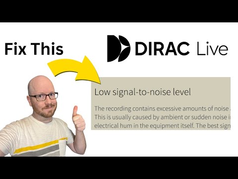 How To Fix "Low signal-to-noise level" Error in Dirac Live