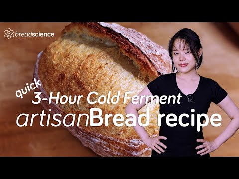 Quick 3-Hour Cold Fermented Artisan Bread Recipe | with Tangzhong and Poolish