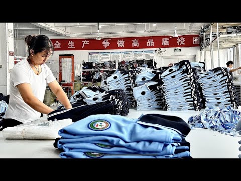 大批量製作校服的過程,一家不錯的制衣工廠