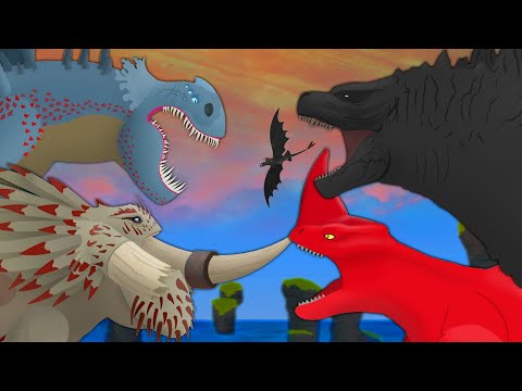 Red Death & Bewilderbeast vs Godzilla & Red Bluster | FULL BATTLE