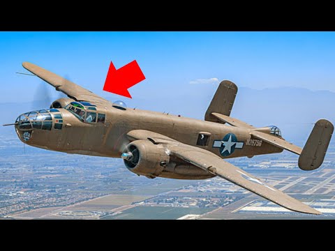 German Pilots Laughed at the B 25, Until Its 12 Nose Mounted 50 Cals Created a Wall of Lead