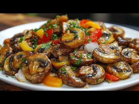 Mushrooms with garlic – tastier than meat! The best pan-fried
