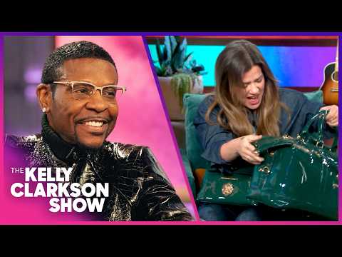 Keith Sweat Surprises Kelly Clarkson With Custom Handbags