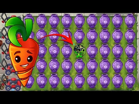 PvZ 2 Survival - All Pea Vasebreaker & Gatling Fusion Vs All Zombies - Who Will Win?