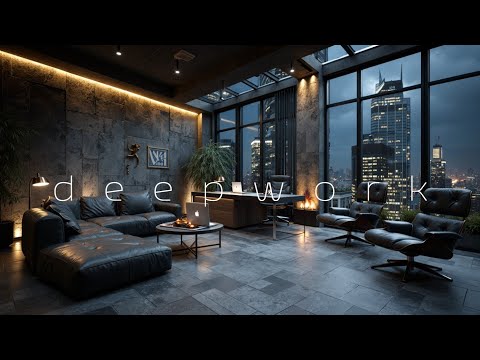 Deep Work Music | Luxury Office Focus & Chillout Study Beats | Night City Ambience