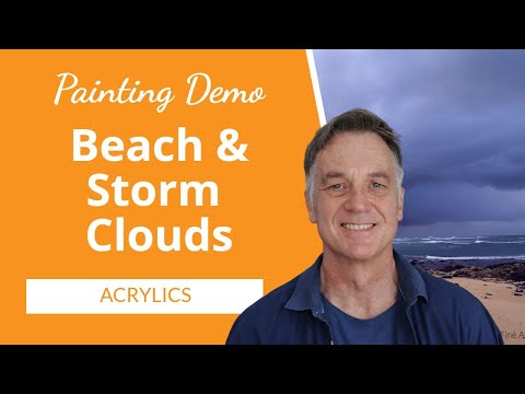 Paint a STORMY Sky in Acrylics 🎨